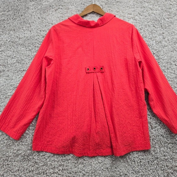 Habitat Shirt Womens Large Pink Long Sleeve Button Up Pockets Lightweight - Picture 10 of 15